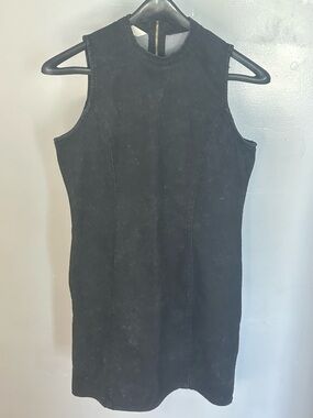 Sleeveless Black Jean Dress